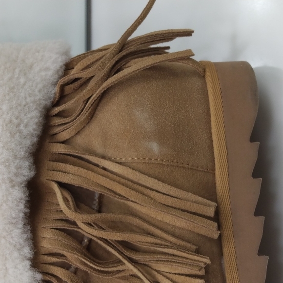 ASH BEIGE FRINGE ANKLE BOOTIES SIZE 10 - Picture 13 of 13
